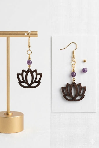 Handgemachte Amethyst-Ohrringe – Sterling Silber